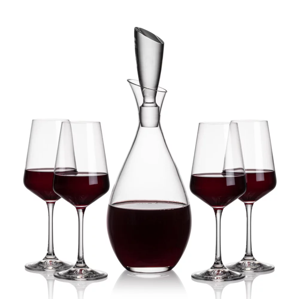 Carafes Juliette et 4 verres à vin Cannes