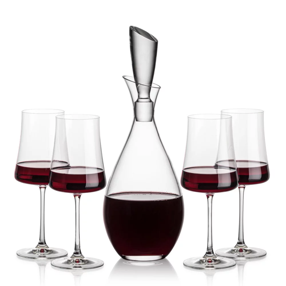 Carafes Juliette et 4 verres à vin Dakota
