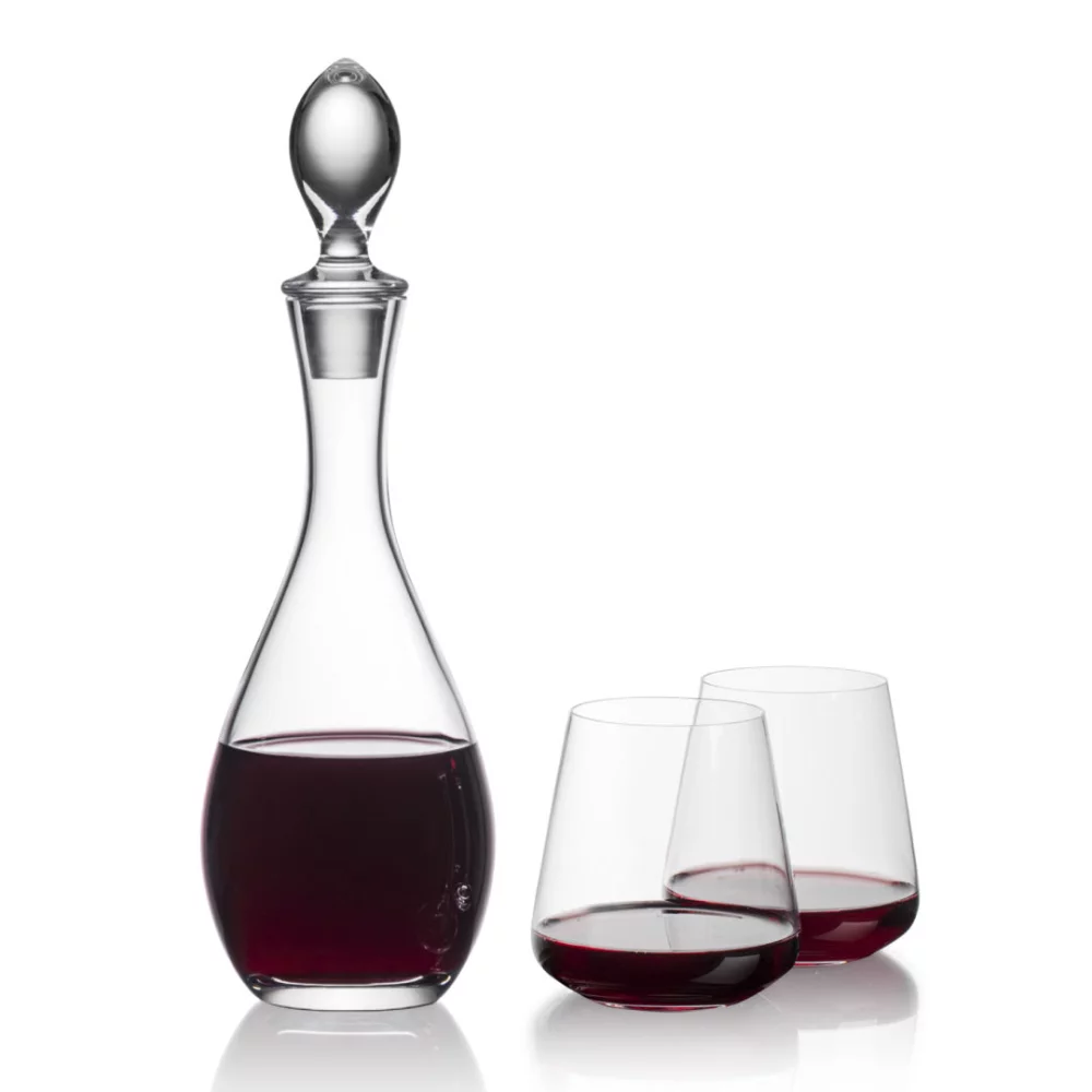 Malvern Decanter & 2 Breckland Stemless Wine