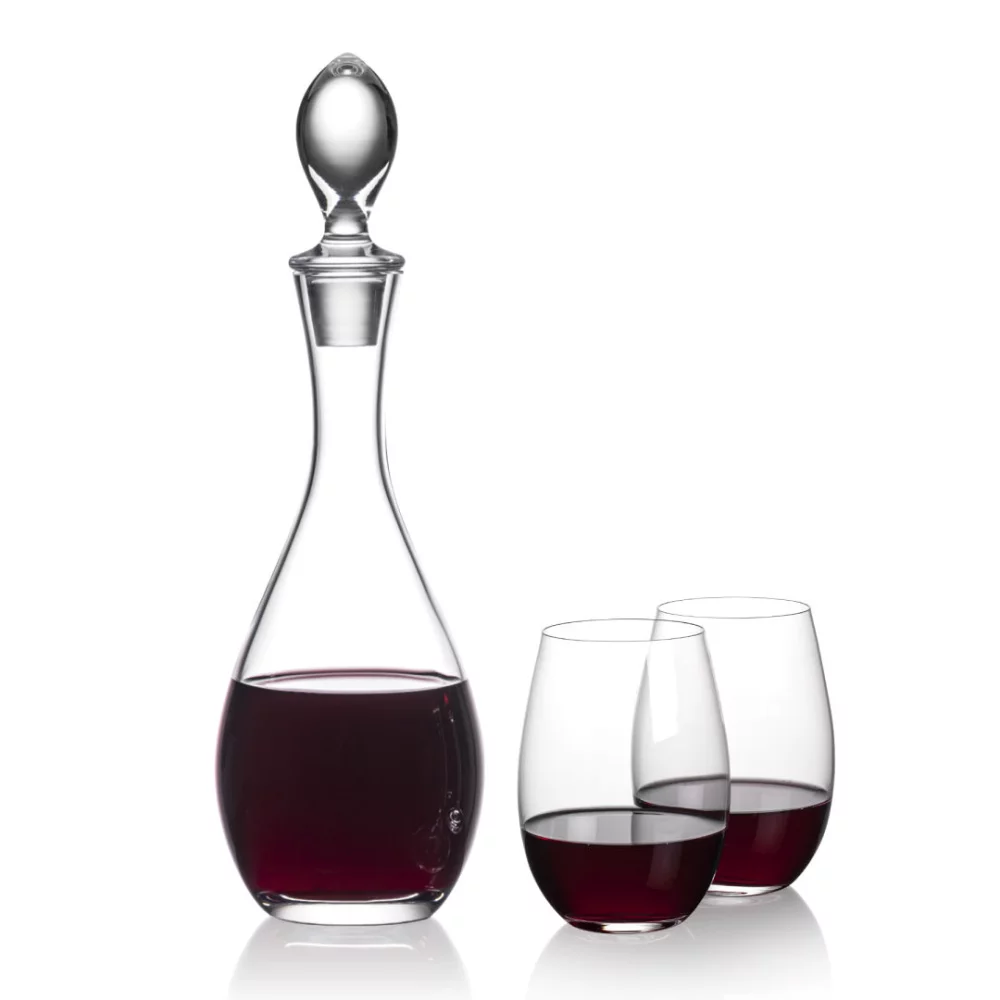 Malvern Decanter & 2 Laurent Stemless Wine