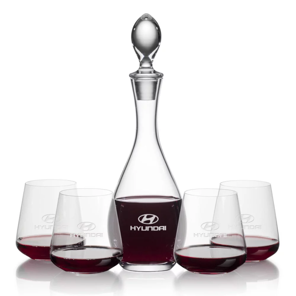Carafe Malvern et 4 verres à vin sans pied Breckland.