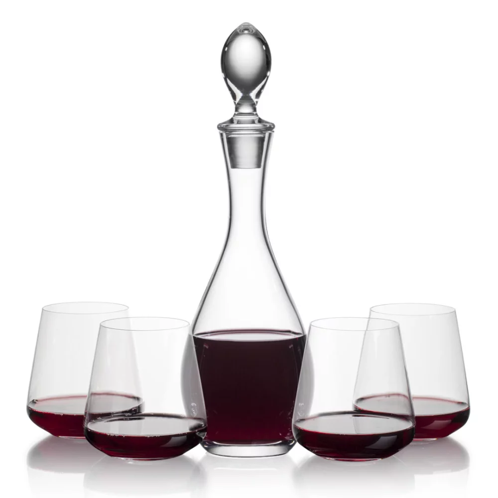 Carafe Malvern et 4 verres à vin sans pied Breckland.