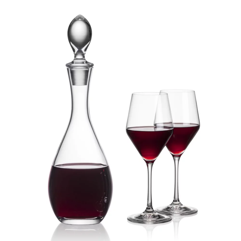 Carafe Malvern et 2 verres à vin Bengston.