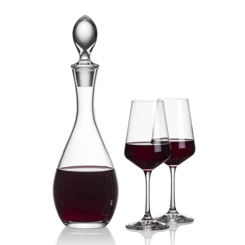 Carafe Malvern et 2 verres à vin Cannes