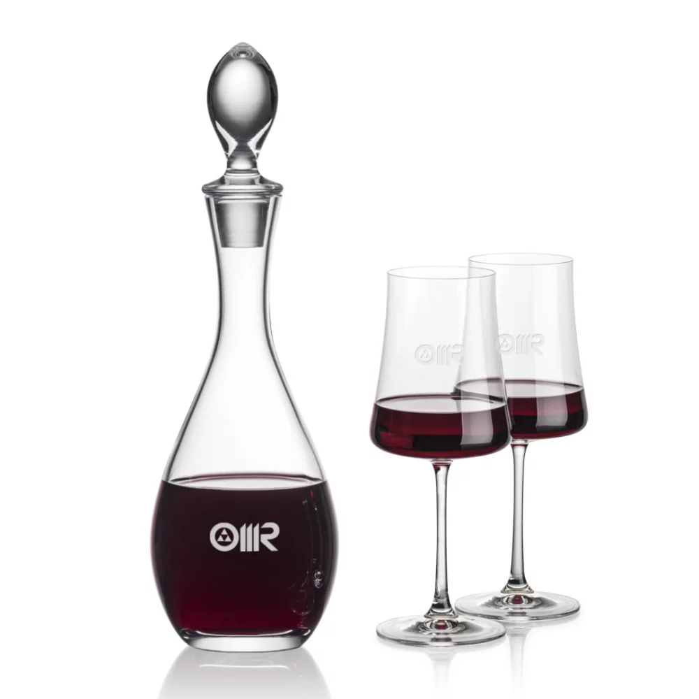 Carafe Malvern et 2 verres à vin Dakota.