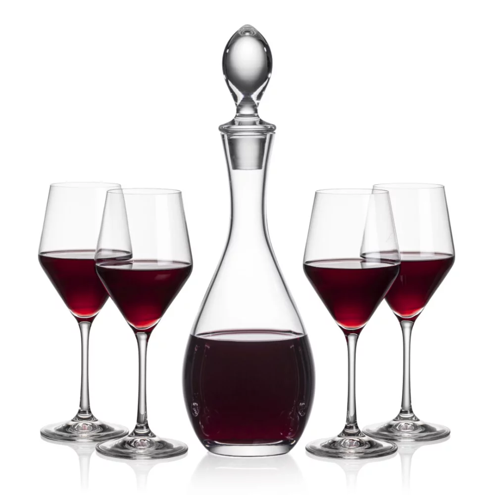 Carafe Malvern et 4 verres à vin Bengston