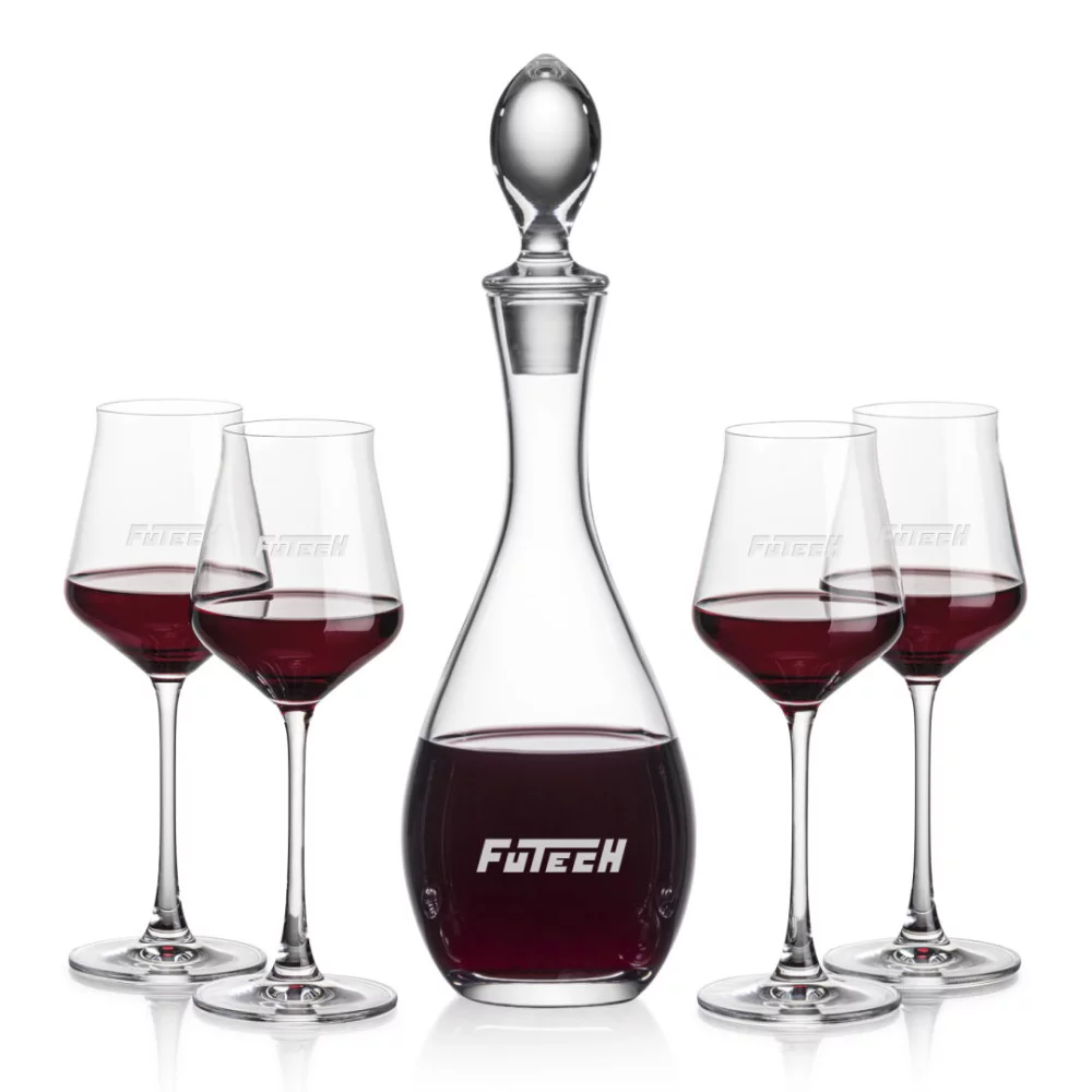 Carafe Malvern et 4 verres à vin Bretton