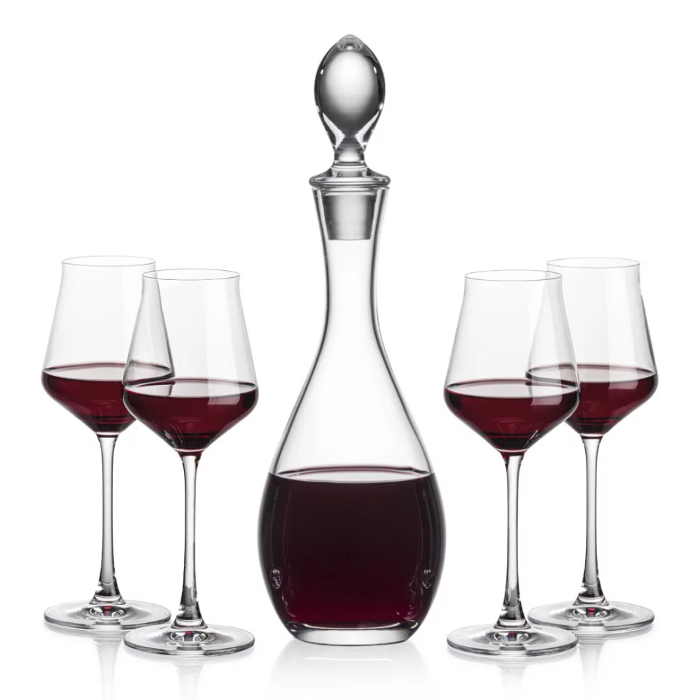 Carafe Malvern et 4 verres à vin Bretton