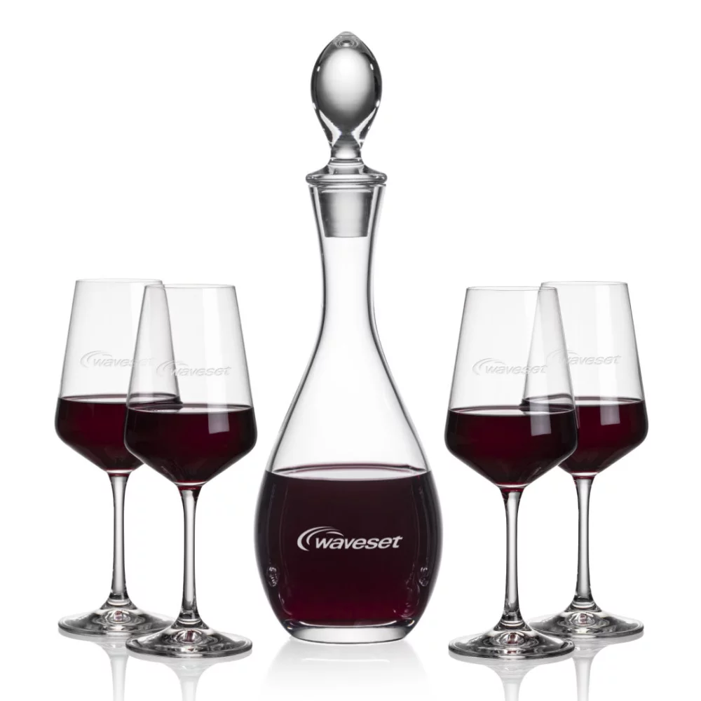 Carafe Malvern et 4 verres à vin Cannes