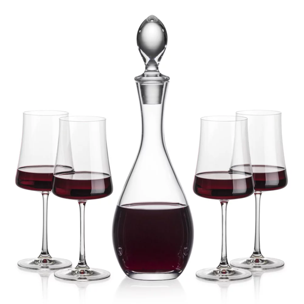 Carafe Malvern et 4 verres à vin Dakota
