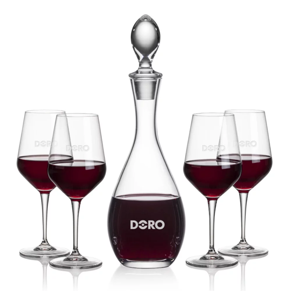 Carafe Malvern et 4 verres à vin Germain