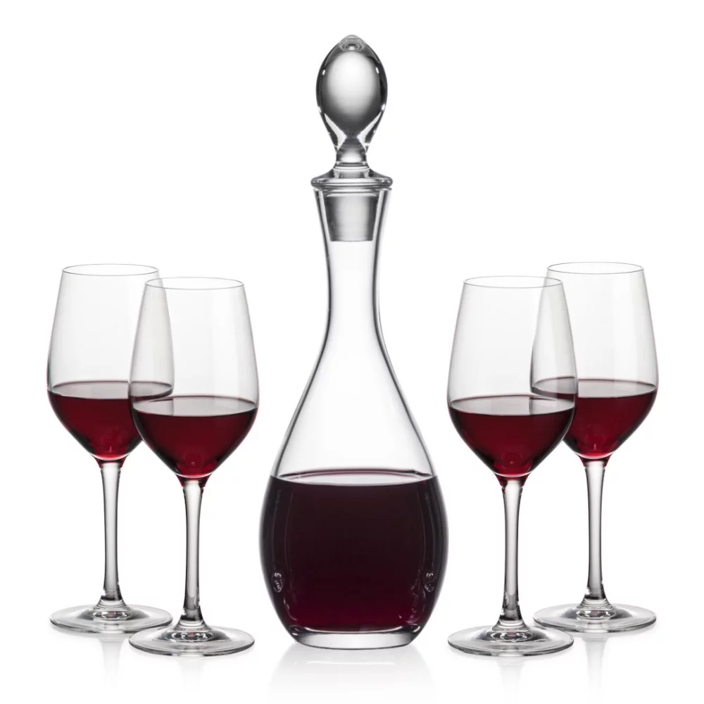 Carafe Malvern et 4 verres à vin Lerthbridge