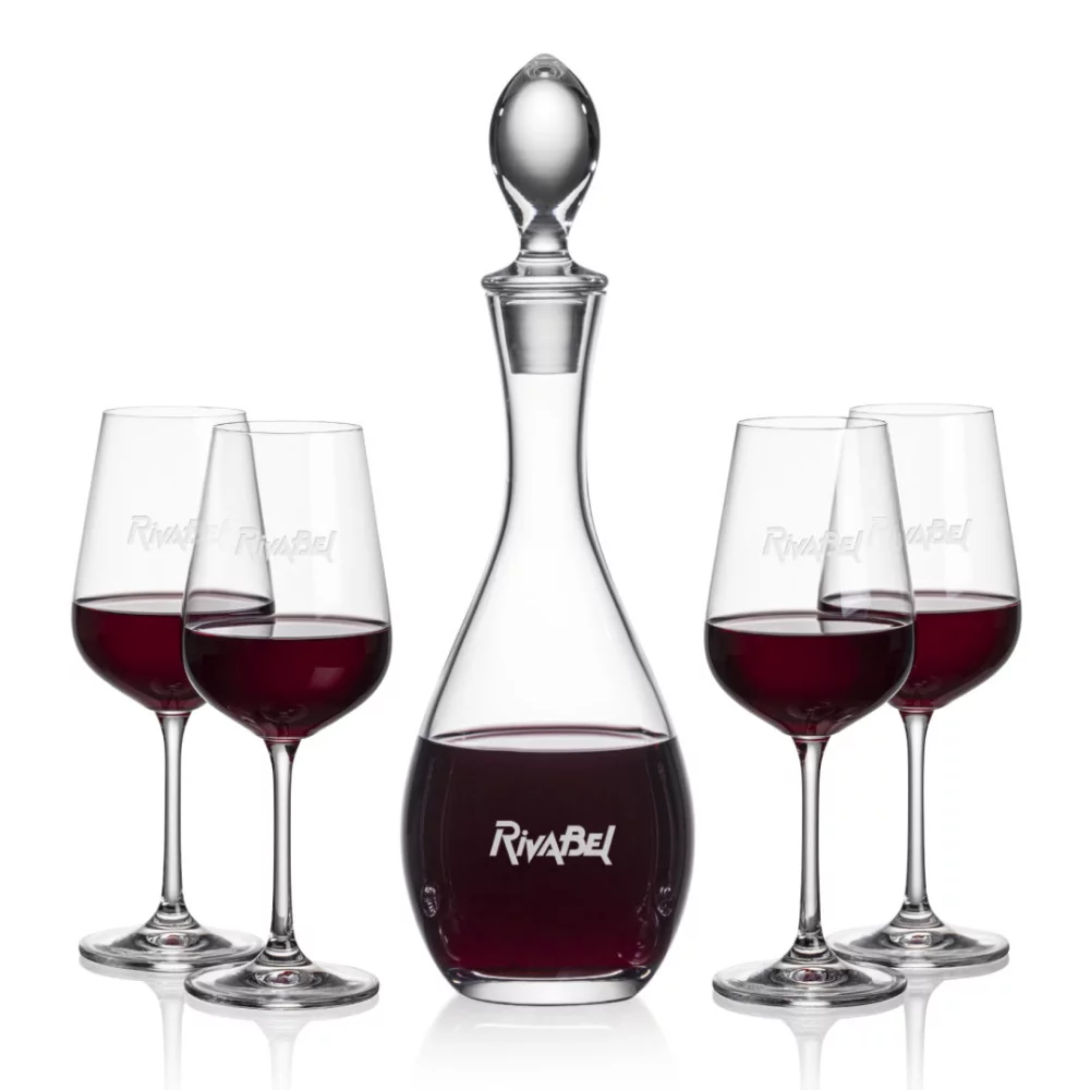 Carafes Malvern & 4 Verres à Vin Laurent