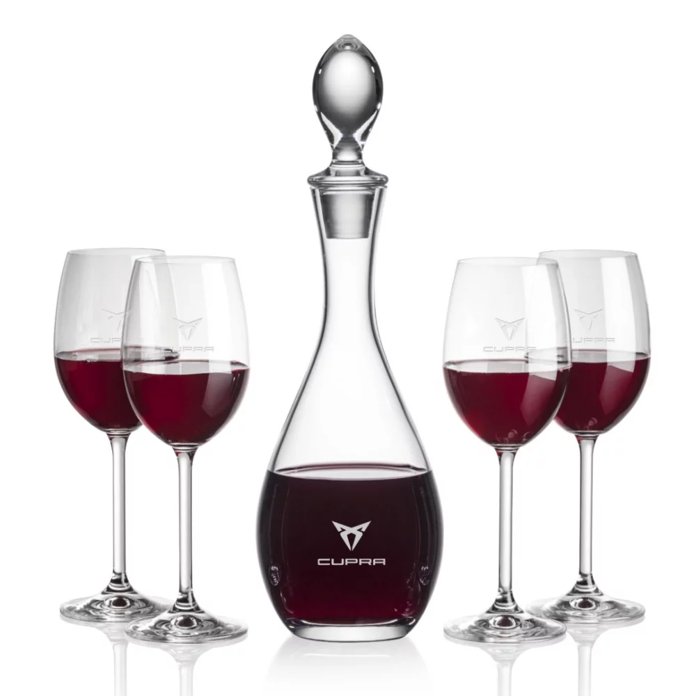 Malvern Decanter & 4 Naples Wine