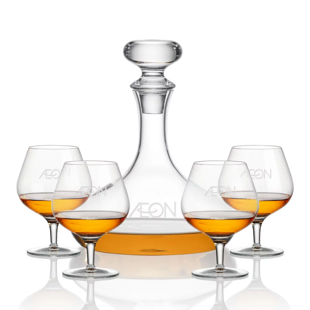 Carafe Stratford et 4 verres à cognac Medway.