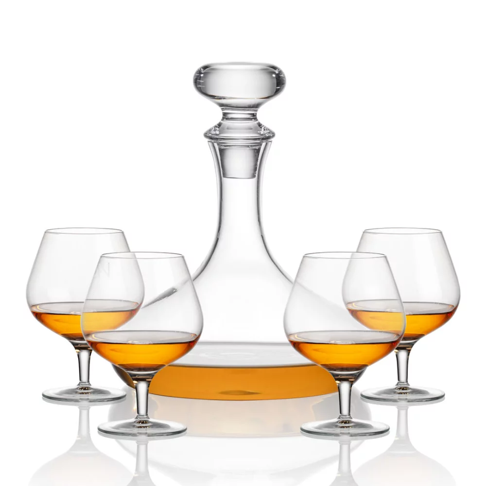 Carafe Stratford et 4 verres à cognac Medway.