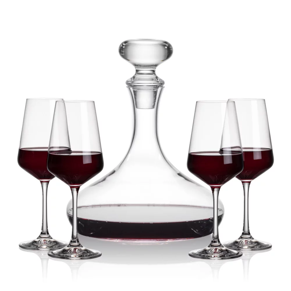 Carafe Stratford & 4 Verres à Vin Cannes