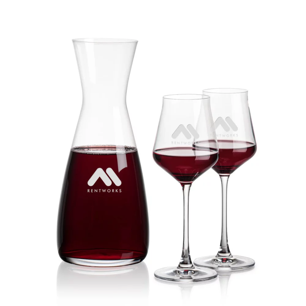 Carafe Portofino et 2 verres à vin Bretton