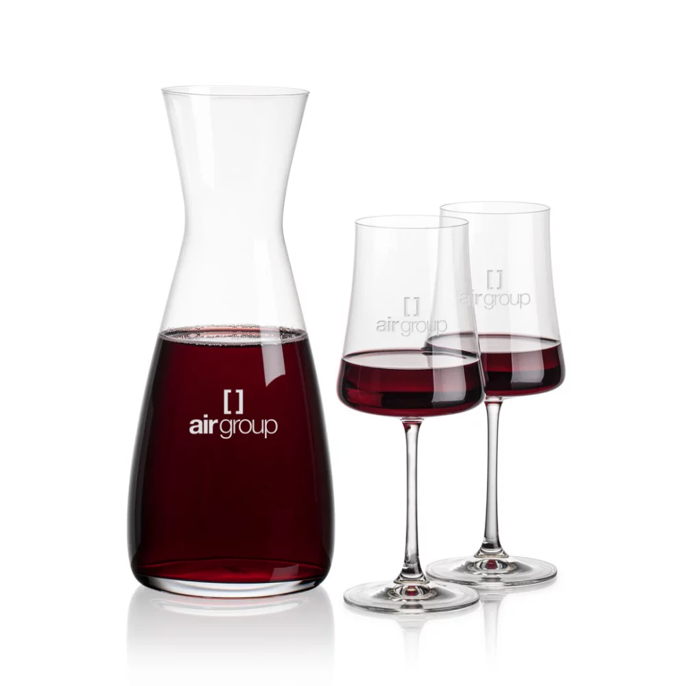 Carafe Portofino et 2 verres à vin Dakota