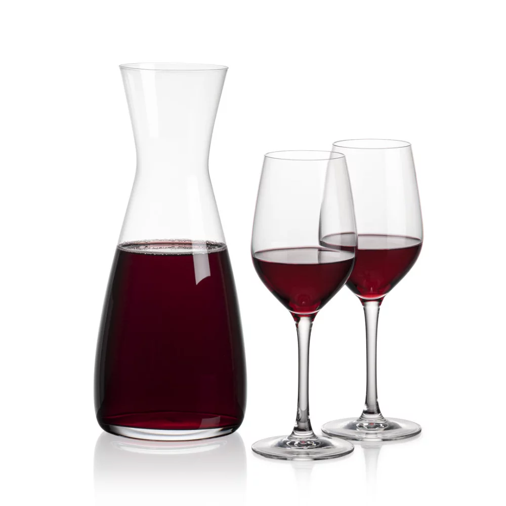 Carafe Portofino et 2 verres à vin Lethbridge