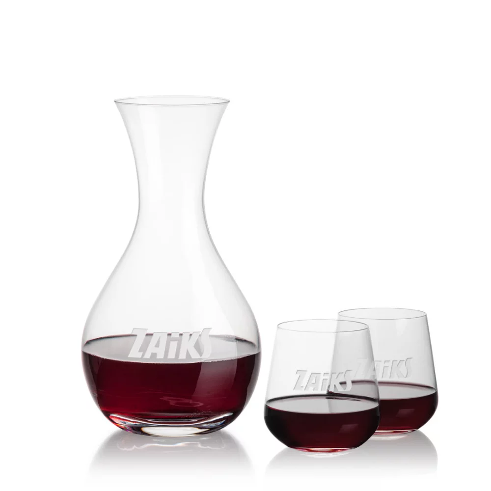 Carafe Adelita et 2 verres à vin sans pied Howden