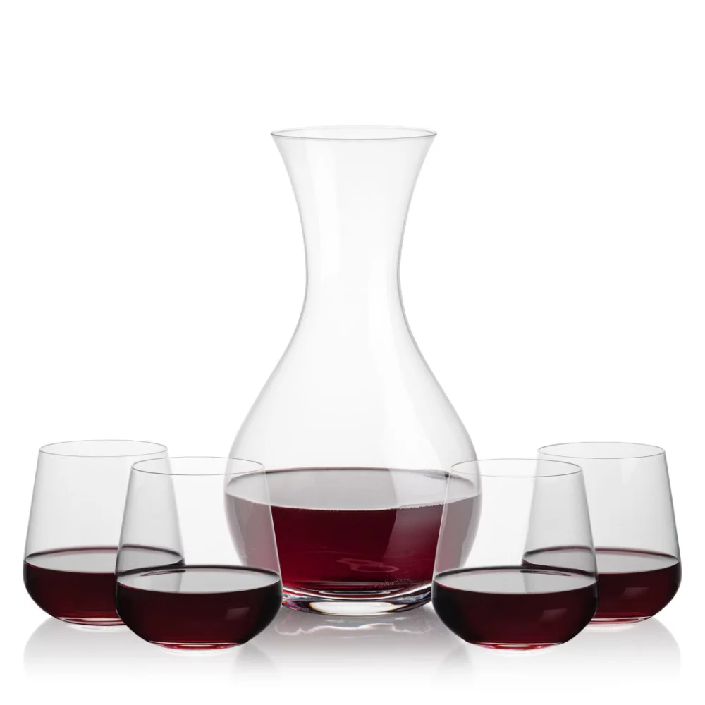Carafe Adelita et 4 verres à vin sans pied Howden