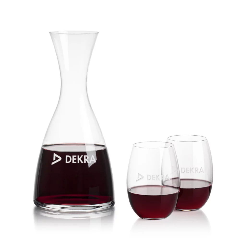 Barham Carafe & 2 Carlita Stemless Wine