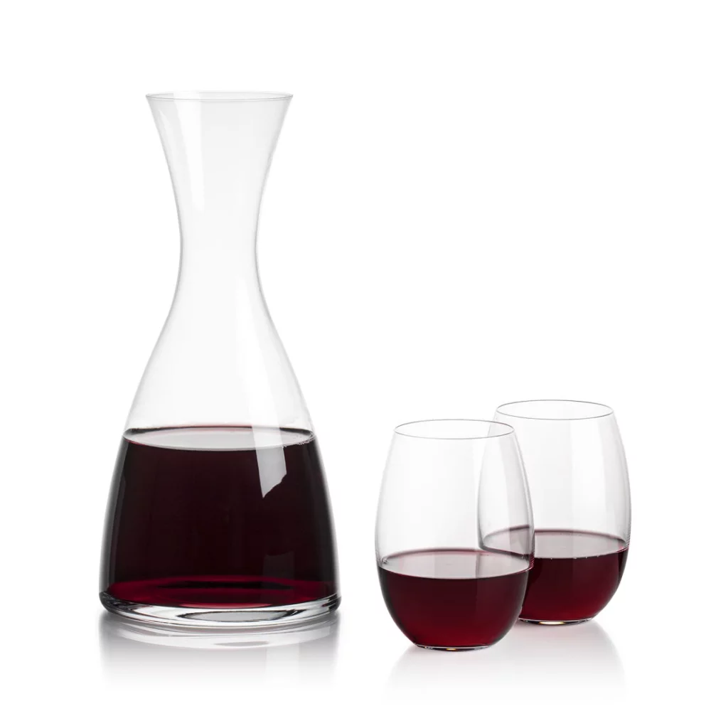 Barham Carafe & 2 Carlita Stemless Wine