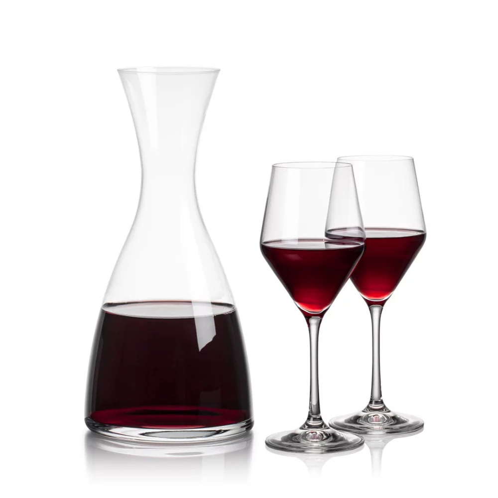 Carafe Barham & 2 verres à vin Bengston