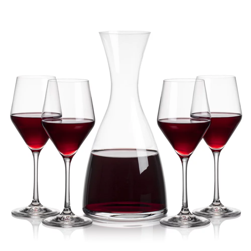 Carafe Barham et 4 verres à vin Bengston