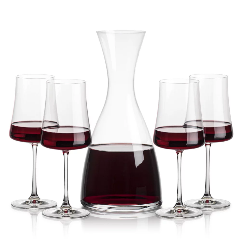 Carafe Barham et 4 verres à vin Dakota