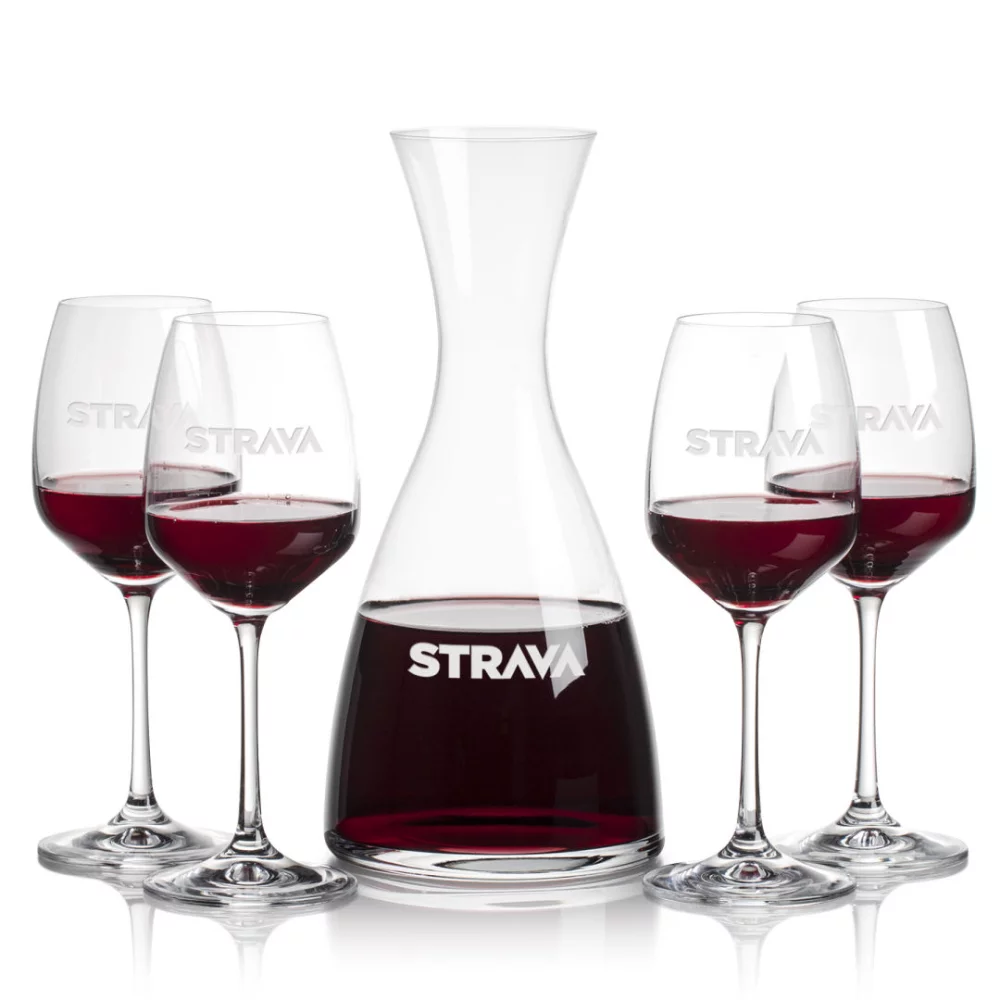 Carafe Barham et 4 verres à vin Oldham