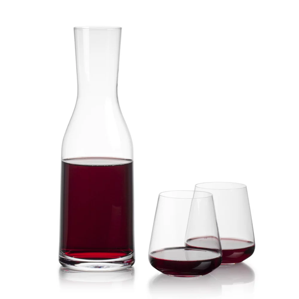 Carafe Caldmore et 2 verres à vin sans pied Breckland.