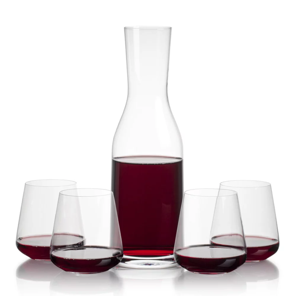 Carafe Caldmore et 4 verres à vin sans pied Breckland