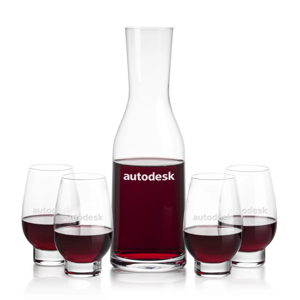 Carafe Caldmore et 4 verres à pied Glenarden.