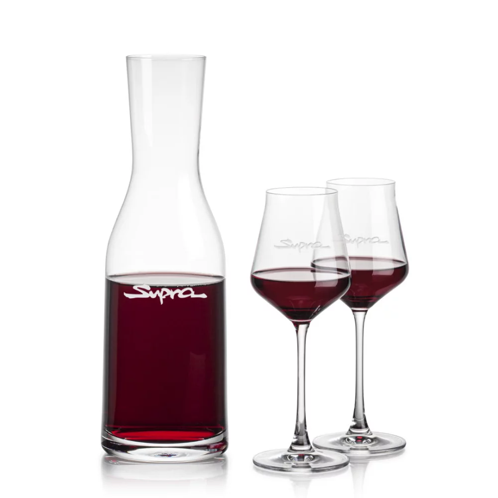 Carafe Caldmore et 2 verres à vin Bretton