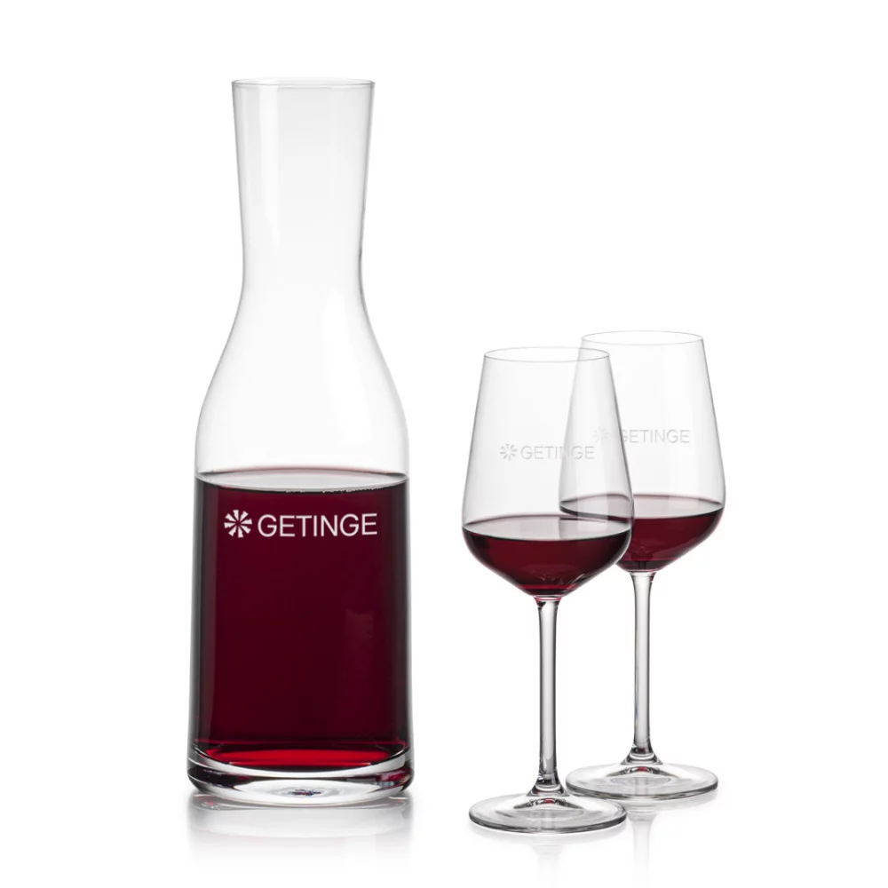 Carafe Caldmore et 2 bouteilles de vin Elderwood