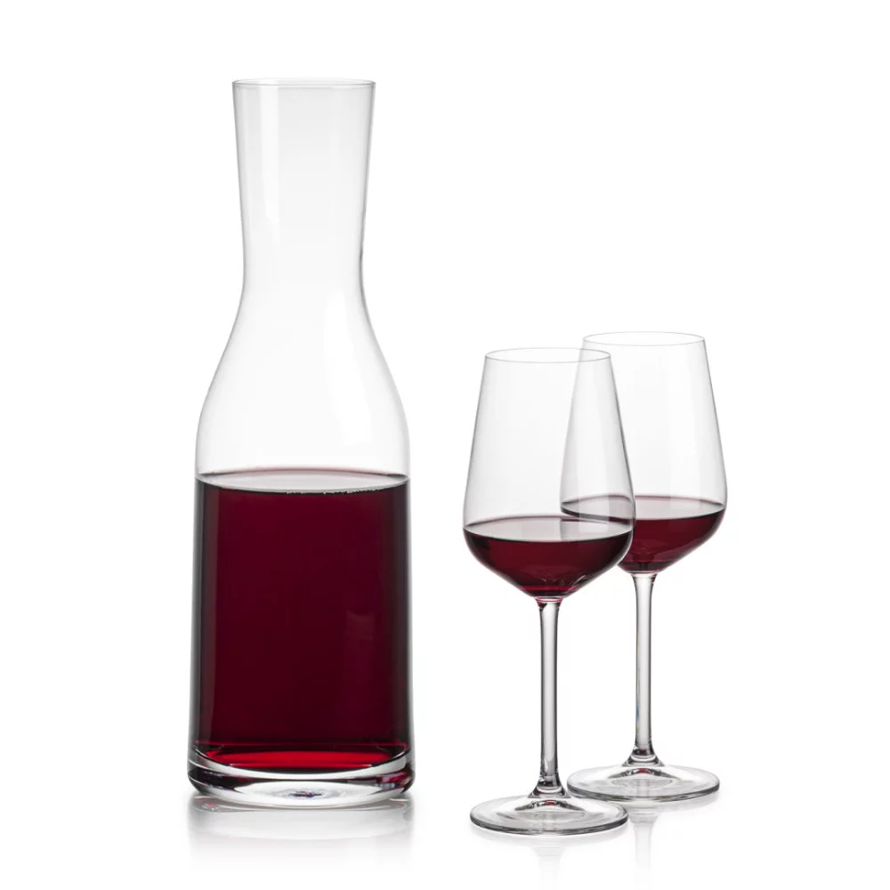Carafe Caldmore et 2 bouteilles de vin Elderwood
