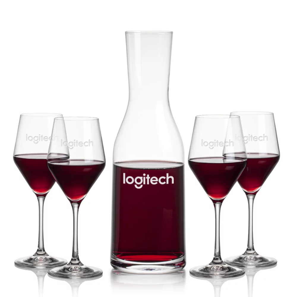 Carafe Caldmore et 4 verres à vin Bengston