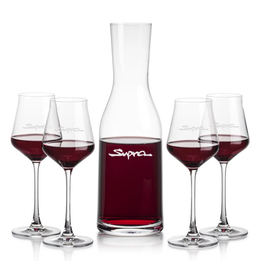 Carafe Caldmore et 4 verres à vin Bretton