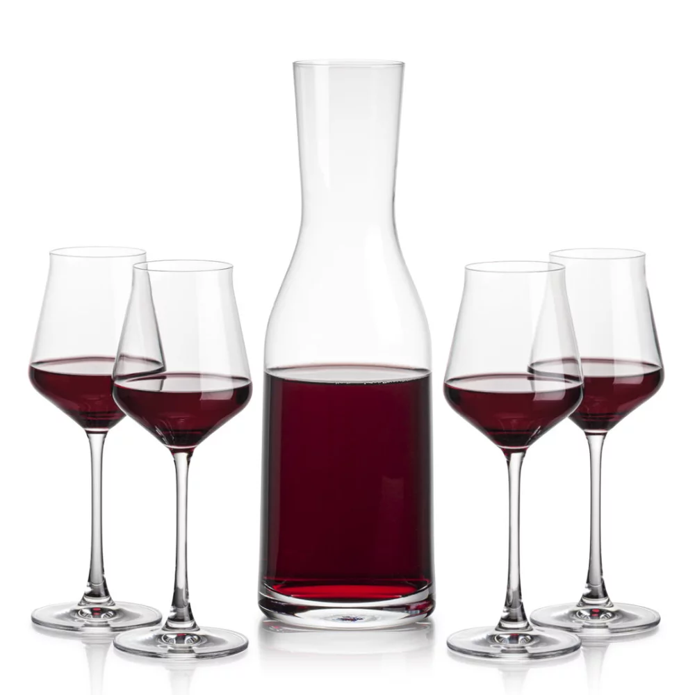 Carafe Caldmore et 4 verres à vin Bretton