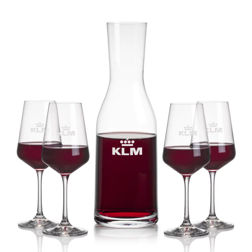 Carafe Caldmore et 4 verres à vin Cannes