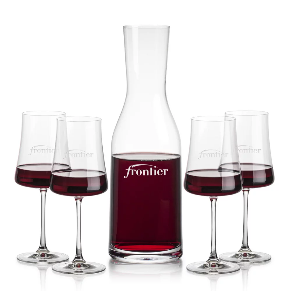 Carafe Caldmore et 4 verres à vin Dakota.