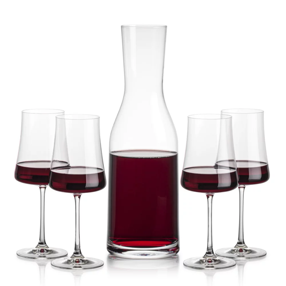 Carafe Caldmore et 4 verres à vin Dakota.