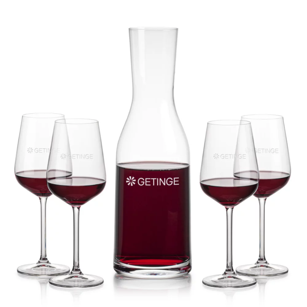 Carafe Caldmore et 4 bouteilles de vin Elderwood