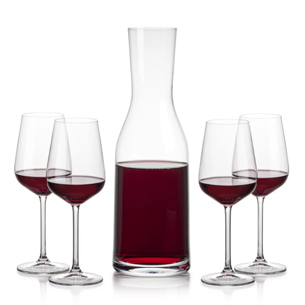 Carafe Caldmore et 4 bouteilles de vin Elderwood