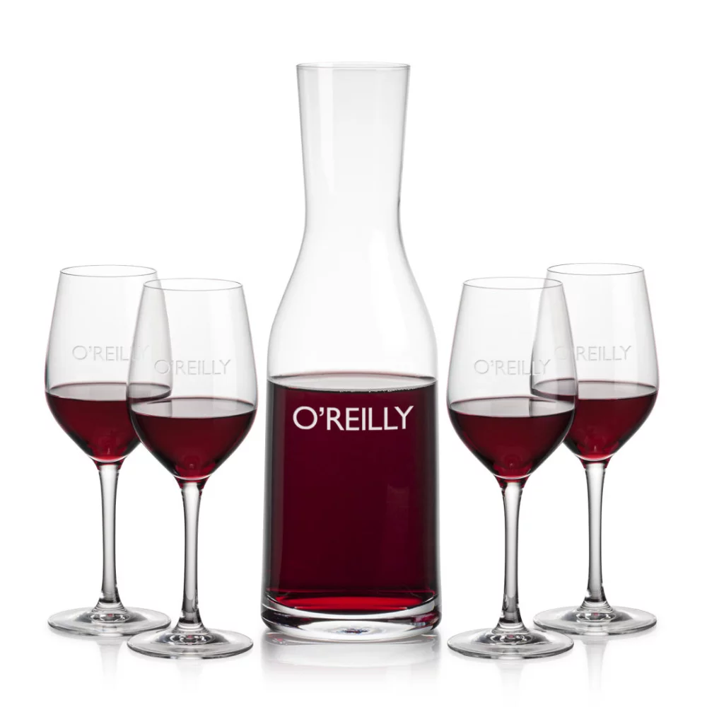 Carafe Caldmore & 4 verres à vin Lerthbridge