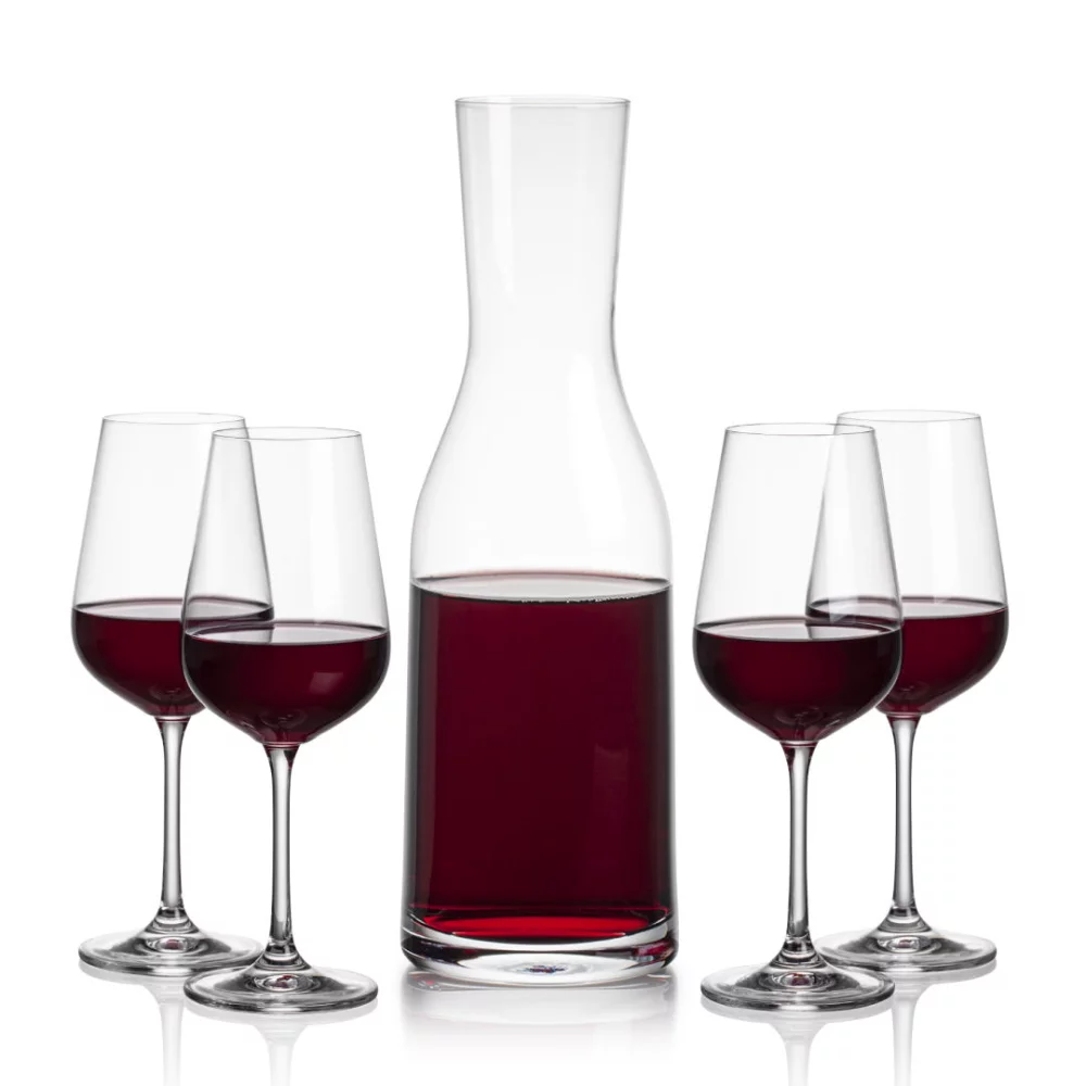 Carafe Caldmore et 4 verres à vin Laurent