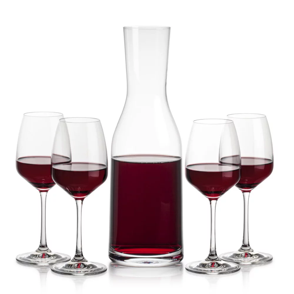 Carafe Caldmore et 4 verres à vin Oldham.