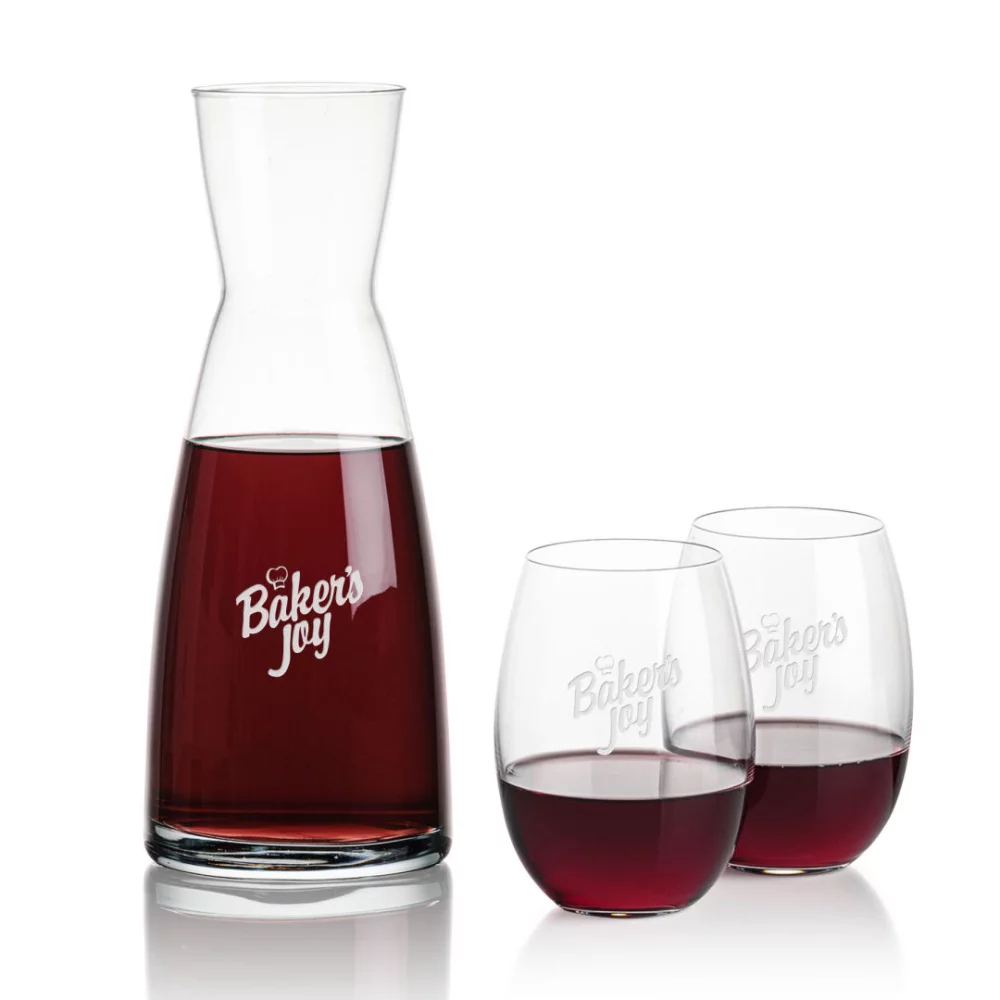 Carafe Winchester et 2 verres sans pied Carlita.